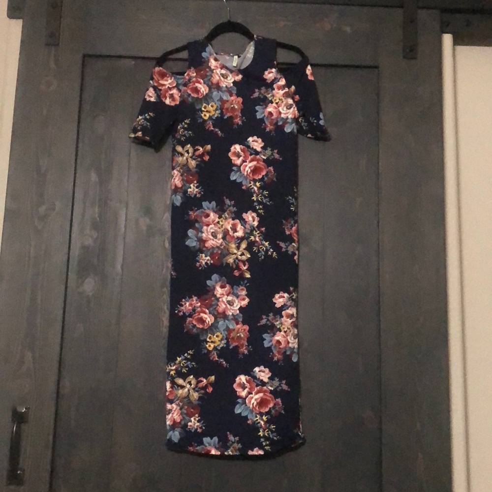 Floral Maternity Midi Dress